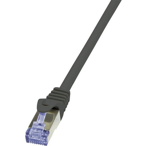 4052792020342 - CQ3093S RJ45 Netzwerkkabel Patchkabel cat 6a s ftp 1000 m Schwarz Flammwidrig mit Rastna - Logilink