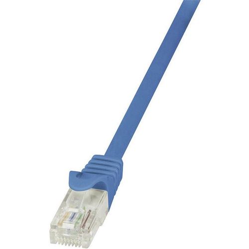 4052792024128 - CP2076U RJ45 Netzwerkkabel Patchkabel cat 6 u utp 500 m Blau mit Rastnasenschutz 1 St - Logilink