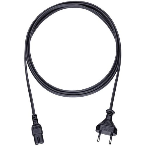 4003635170472 - - Strom Anschlusskabel [1x Euro-Stecker - 1x Kleingeräte-Buchse C7] 300 m Schwarz Powercord