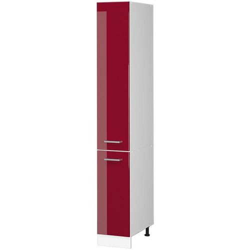 4066731045563 - Apothekerhochschrank Küchenschrank Küchenzeile R-Line 30 cm Weiß Bordeaux Hochglanz