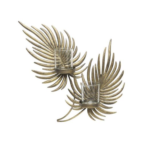 5712750359882 - Chic Antique Wand Teelichthalter in Blattform H34xL35xB8 cm 5712750359882 - Chic Antique Wand Teelichthalter in Blattform H34xL35xB8 cm