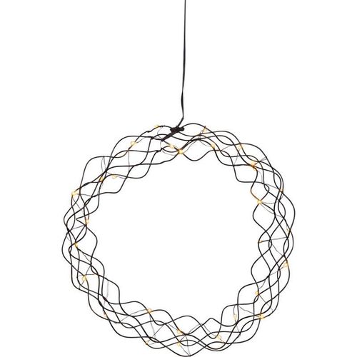 7391482030948 - Star Trading LED Lichterkranz Curly von Star Trading Fensterlicht Weihnachten warmweiß aus Draht und Kunststoff in Schwarz Transparent mit Kabel Ø 30 cm