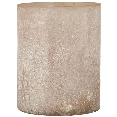 5709898348199 - UNIKA Kerzenhalter frosted aus Glas Ø10 x H13 cm rosa