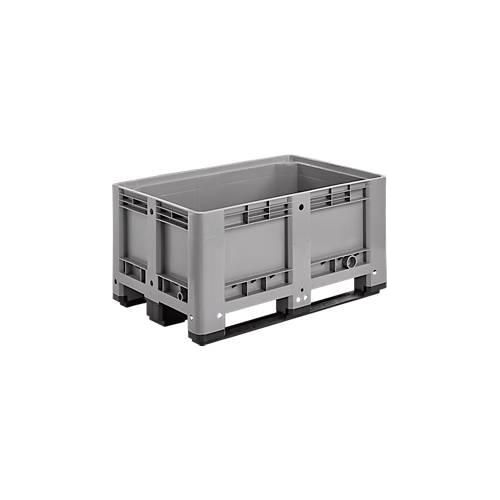 4260670629185 - Industriebox Euronorm Volumen 330 l bis 450 kg stapelbar mit 3 Kufen geschlossen L 1200 x B 800 x H 600 mm Polyethylen grau 4260670629185 - Industriebox Euronorm Volumen 330 l bis 450 kg stapelbar mit 3 Kufen geschlossen L 1200 x B 800 x H 600 mm Polyethylen grau