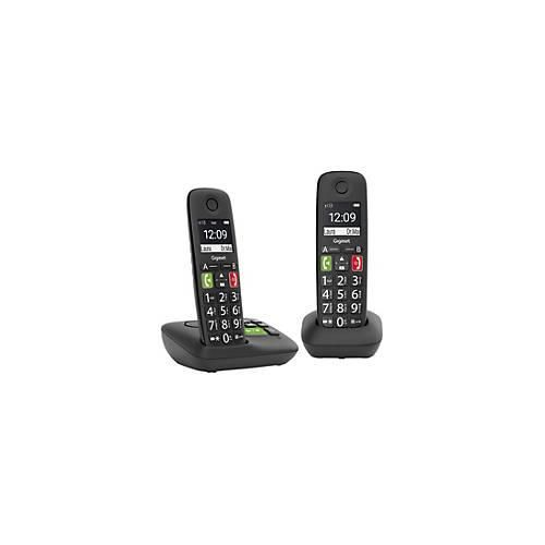 4250366856070 - E290A Duo - Schnurlostelefon - Anrufbeantworter mit Rufnummernanzeige - ECO DECTGAP - Schwarz + zusätzliches Handset