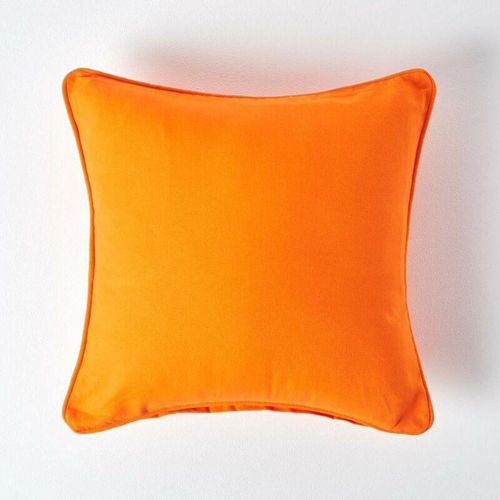 5055967418134 - HOMESCAPES Kissenbezug aus Baumwolle in Orange 60 x 60 cm - Orange