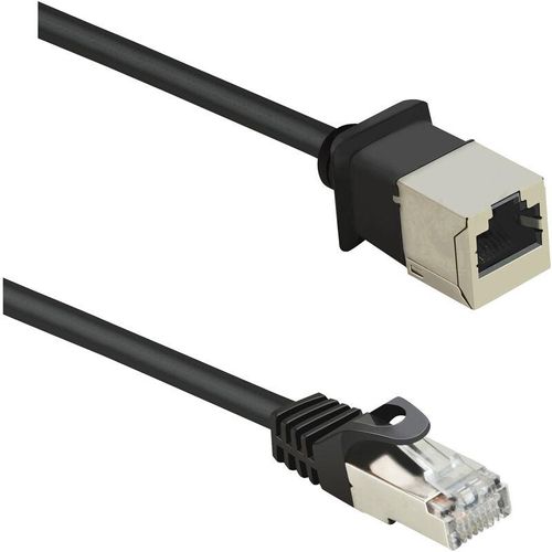 4016139090313 - RF-4394124 RJ45 Netzwerkkabel Patchkabel cat 5e f utp 050 m Schwarz Verlängerungskabel m - Renkforce