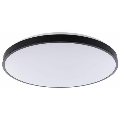 4251756377939 - Licht-erlebnisse - led Deckenleuchte Schwarz Metall blendarm IP44 4000K - Schwarz