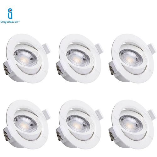 8433340003684 - Einstellbarer Led-Einbaustrahler 5w 3000k Warmweiss 6 Stück