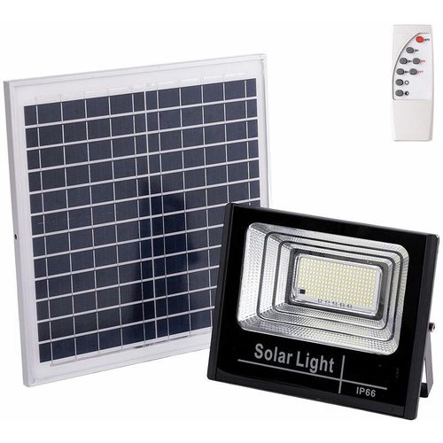 8445152231254 - Solar-LED-Flutlicht 120 w 4000 k Panel 6 V 15 w Batterie 32 V 8000 mAh Fernbedienung [HO-SOLARFL-120W-01-W] - Natürliches Weiß