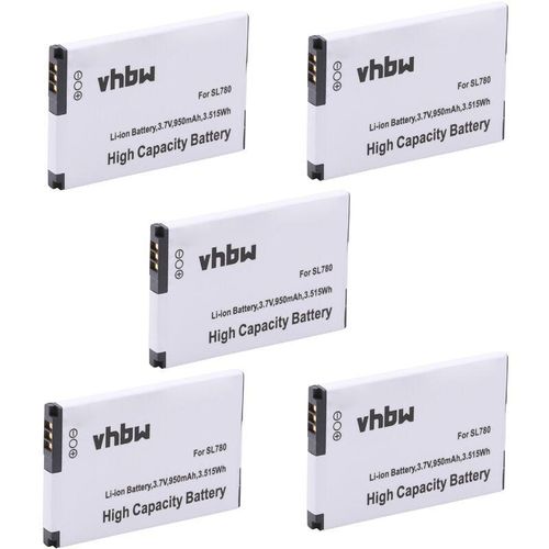 4065705410567 - 5x Akku kompatibel mit Siemens Gigaset SL450 SL450A Go SL450H SL450HX schnurlos Festnetz Telefon (950mAh 37V Li-Ion) - Vhbw 4065705410567 - 5x Akku kompatibel mit Siemens Gigaset SL450 SL450A Go SL450H SL450HX schnurlos Festnetz Telefon (950mAh 37V Li-Ion) - Vhbw