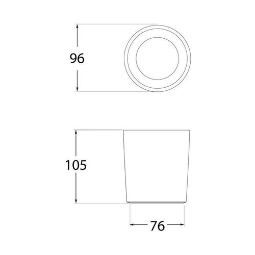 8031874229145 - LIVIA 90 FUMAGALLI wasserdichte Deckenleuchte 6W IP55 Farbe Schwarz - Schwarz