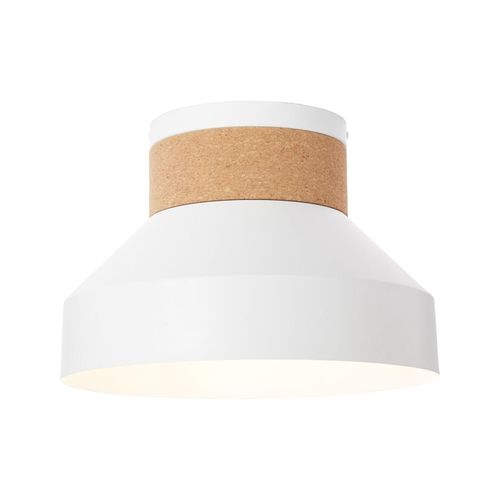 4004353321238 - BRILLIANT Lampe Moka Deckenleuchte weiß matt braun 1x A60 E27 60W geeignet für Normallampen (nicht enthalten) Für LED-Leuchtmittel geeignet