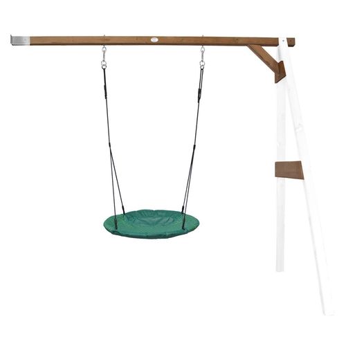 8717973938446 - Anbau Nestschaukel Summer für Kinder Outdoor Nest Schaukel 100 cm für den Garten Nestschaukel   Anbauschaukel in Grün - Anbau Element in Weiß   Braun