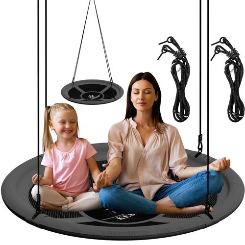 4255598307383 - KESSER® Nestschaukel Tellerschaukel Hängeschaukel Rundschaukel Schaukel verstellbar Garten-Schaukel Kinderschaukel Indoor - Outdoor-Schaukel für Kinder & Erwachsene 4255598307383 - KESSER® Nestschaukel Tellerschaukel Hängeschaukel Rundschaukel Schaukel verstellbar Garten-Schaukel Kinderschaukel Indoor - Outdoor-Schaukel für Kinder & Erwachsene