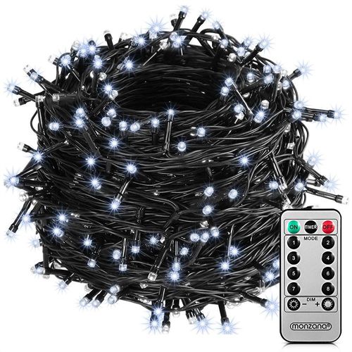 4251776921976 - monzana® Lichterkette 600 LED mit Fernbedienung 60m kalt weiß