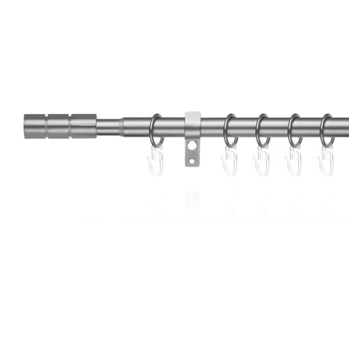 4250434154244 - Gardinenstange ORIGINAL Gardinenstange Zylinder 20 mm ausziehbar 1 läufig 130 - 240 cm silber (matt) L130cm Ø20mm Metall Gardinenstangen Einläufige Vorhangstange mit Ringen für Gardinen und Stores 4250434154244 - Gardinenstange ORIGINAL Gardinenstange Zylinder 20 mm ausziehbar 1 läufig 130 - 240 cm silber (matt) L130cm Ø20mm Metall Gardinenstangen Einläufige Vorhangstange mit Ringen für Gardinen und Stores