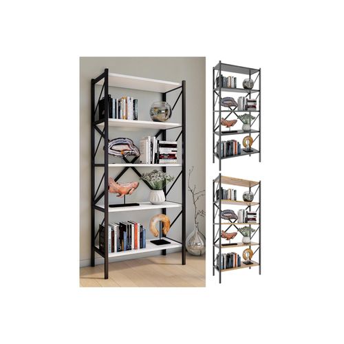 4051814420139 - Standregal Holz Metall Aufbewahrung Stand Regal Bücherregal Deko Bücher Standregal Insasi 5 Gr 66 honig eiche B66cm H160cm T34cm Holzwerkstoff Holz Spanplatte Regale 4051814420139 - Standregal Holz Metall Aufbewahrung Stand Regal Bücherregal Deko Bücher Standregal Insasi 5 Gr 66 honig eiche B66cm H160cm T34cm Holzwerkstoff Holz Spanplatte Regale
