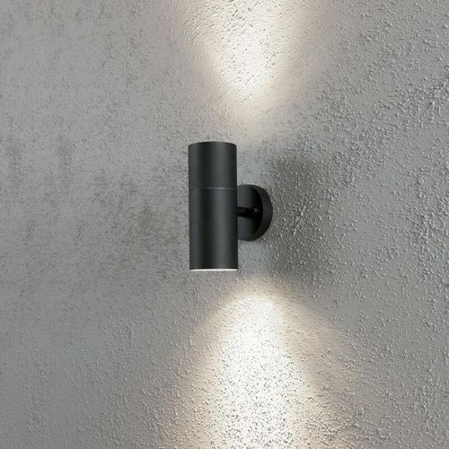 7318307656756 - Konstsmide Lighting - Konstsmide Modena Moderne große Wandleuchte für den Außenbereich schwarz IP44