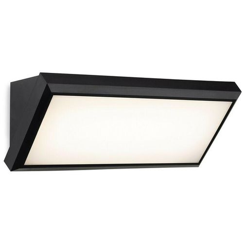 5036797156755 - Firstlight Products - Firstlight Nitro LED-Wandleuchte aus Kunstharz Schwarz mit weißem Polycarbonat-Diffusor IP65