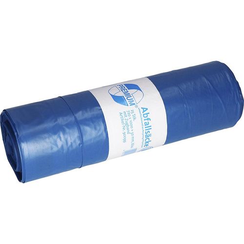 4001553900997 - DEISS PREMIUM Abfallsack 120 Liter blau mit Zugband Typ 80 Zugbandabfallsack 1390 g Rolle Maße (B x L + Ø-Rolle) 720 x 1000 + 50 mm 10 Rollen à 25 Stück = 250 Stück