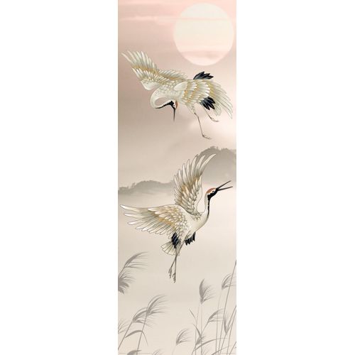 8714597615647 - Wandbild REINDERS Kraniche in Pastel Bilder Gr B H T 30 cm x 90 cm x 2 cm beige Kunstdrucke