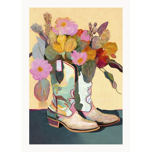 8714597639186 - Leinwandbild REINDERS Flower Boots Bilder Gr B H T 50 cm x 70 cm x 22 cm bunt Leinwandbilder