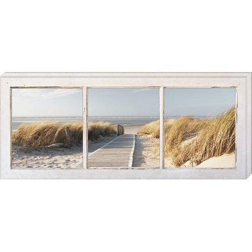 4250711864354 - Keilrahmenbild WEG ZUM MEER (BHT 120x50x4 cm) BHT 120x50x4 cm bunt