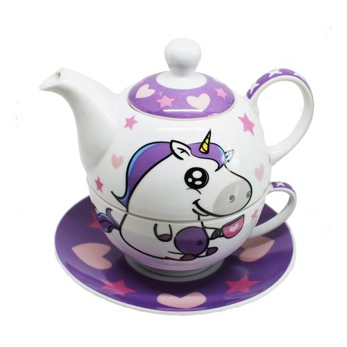 4007698004798 - EinhornLiebe - Teekanne mit Tasse - Tea for one (4-teilig) Teetasse Kanne Tasse Teeservice 4007698004798 - EinhornLiebe - Teekanne mit Tasse - Tea for one (4-teilig) Teetasse Kanne Tasse Teeservice