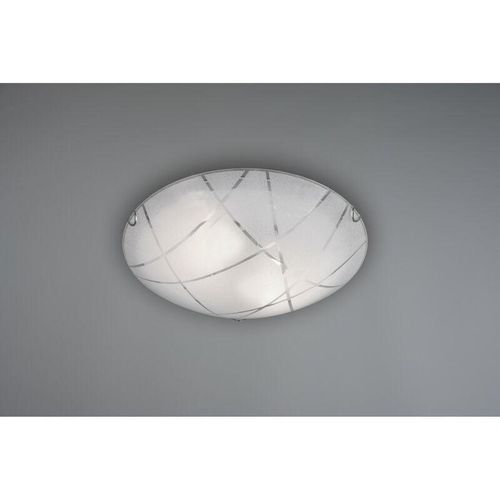 8056249320395 - Webmarketpoint - Plafoniera Sandrina Vetro Graniglia Bianco 2xE27 Ø40 cm Trio Lighting