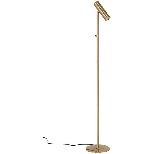 5713917016921 - Paris Stehlampe aus Messing mit einer 210 cm langen Stoffkabel Birne GU10 5W LEDIP20 25x25x150 cm - House Nordic