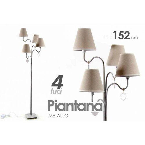 8025569725760 - Webmarketpoint - Moderne Stehlampe 4 Lichter Taubengrau 152 cm Shabby Style