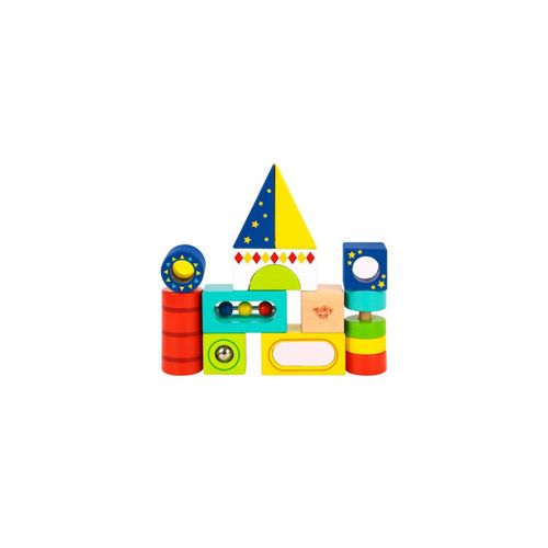 6972633370383 - Tooky Toy Kinder Holzbausteine TL717 Buchenholz 13 Bausteine Aufbewahrungsbox bunt 6972633370383 - Tooky Toy Kinder Holzbausteine TL717 Buchenholz 13 Bausteine Aufbewahrungsbox bunt