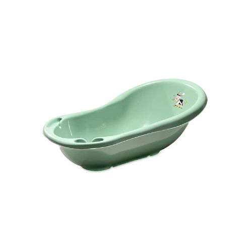 3800151994282 - Babybadewanne Hippo Ablagefächer 84 cm lang ergonomische Form ab Geburt dunkelgrün