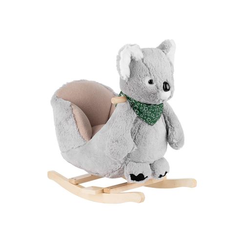 3801201040010 - Kikkaboo Schaukeltier Koala mit Sitz Rückenlehne Fußstützen Holzgriffe Kufen grau