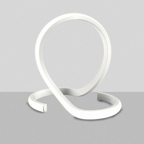 8056249320180 - Webmarketpoint - Lumetto in metallo e alluminio Bianco led integrato 30x h30 cm