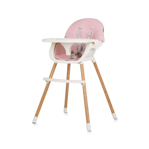 3800931054908 - Kinderhochstuhl Rio 2 in 1 Kinderstuhl rutschfeste Beine 5-Punkt-Gurt rosa