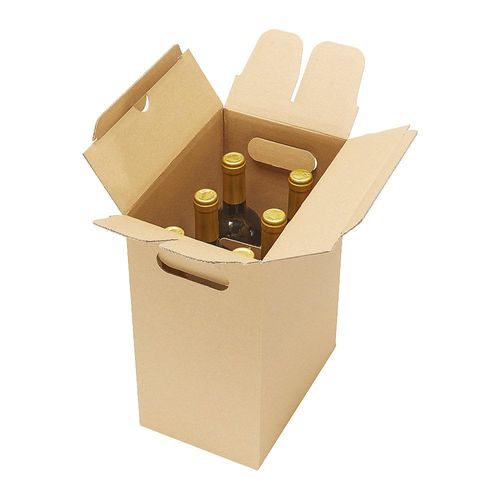 8057711830367 - ratioform flow Weinflaschenkarton 6er mit Automatikgefache mit Automatikgefache braun ab 100 VE