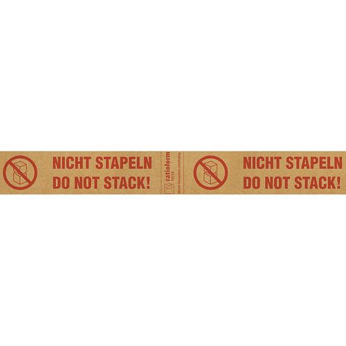 4251924725203 - Papier-Warnband terra Aufdruck NICHT STAPELN DO NOT STACK! VE 6 Stk braun rot ab 100 VE 4251924725203 - Papier-Warnband terra Aufdruck NICHT STAPELN DO NOT STACK! VE 6 Stk braun rot ab 100 VE