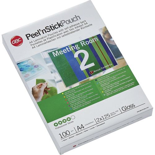 0033816067394 - 3747243 Peel`nStick A4 Laminierfolien selbstklebend 2 x 125 mic glänzend 0033816067394 3747243 100 Stück 0033816067394 - 3747243 Peel`nStick A4 Laminierfolien selbstklebend 2 x 125 mic glänzend 0033816067394 3747243 100 Stück