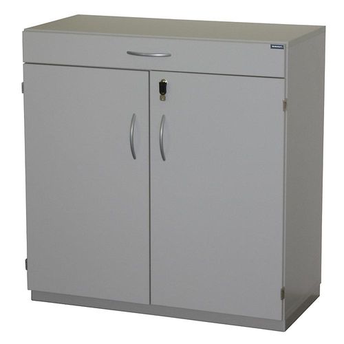 4061753011770 - eurokraft pro Geräteschrank mit Sortiertisch HxBxT 942 x 913 x 440 mm abschließbar lichtgrau RAL 7035