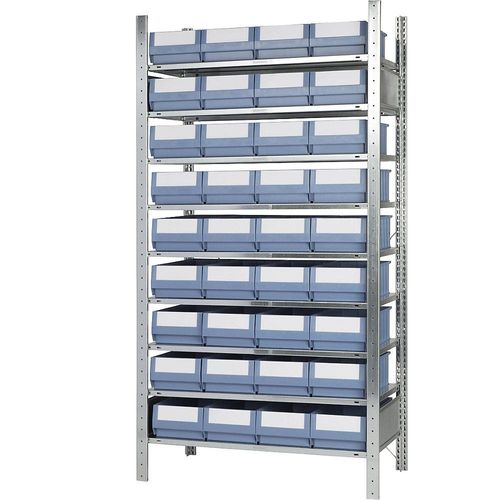 4004514254740 - eurokraft pro Steckregal mit Regalkästen Höhe 2000 mm 36 Kästen 9 Fachböden Tiefe 536 mm Grundregal 4004514254740 - eurokraft pro Steckregal mit Regalkästen Höhe 2000 mm 36 Kästen 9 Fachböden Tiefe 536 mm Grundregal