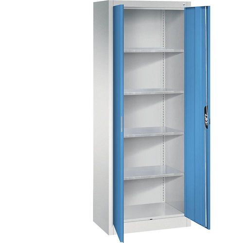 4064615146023 - Werkstatt-Flügeltürschrank HxBxT 1950 x 700 x 400 mm lichtgrau lichtblau 4064615146023 - Werkstatt-Flügeltürschrank HxBxT 1950 x 700 x 400 mm lichtgrau lichtblau