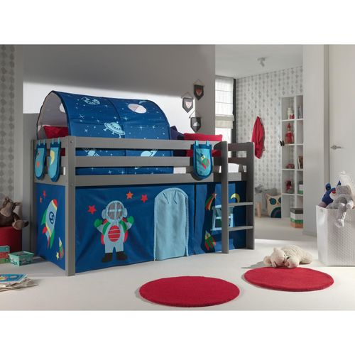 5420070234603 - VIPACK - Spielbett Pino mit Textilset Vorhang Tunnel und 3 Taschen Astro Ausf Kiefer massiv gra 5420070234603 - VIPACK - Spielbett Pino mit Textilset Vorhang Tunnel und 3 Taschen Astro Ausf Kiefer massiv gra