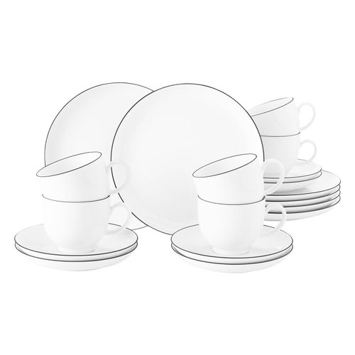 4052212052014 - Kaffeeservice SELTMANN WEIDEN Geschirr-Set Service Lido Black Line Geschirr-Sets Gr 18 tlg schwarz-weiß (weiß schwarz) Geschirr-Sets für 6 Personen Made in Germany 18 Teile 4052212052014 - Kaffeeservice SELTMANN WEIDEN Geschirr-Set Service Lido Black Line Geschirr-Sets Gr 18 tlg schwarz-weiß (weiß schwarz) Geschirr-Sets für 6 Personen Made in Germany 18 Teile