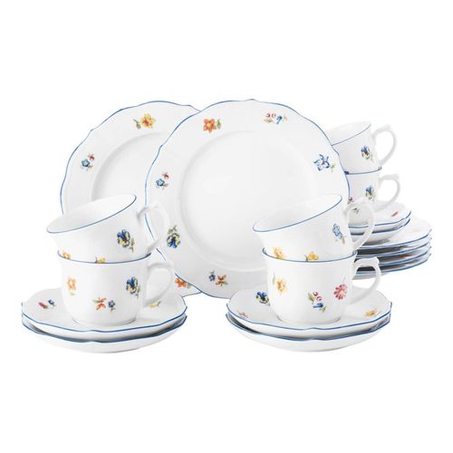 4003106989824 - Kaffeeservice SELTMANN WEIDEN Geschirr-Set Service Sonate Streublume Geschirr-Sets Gr 18 tlg bunt (weiß bunt) Geschirr-Sets für 6 Personen Made in Germany 18 Teile