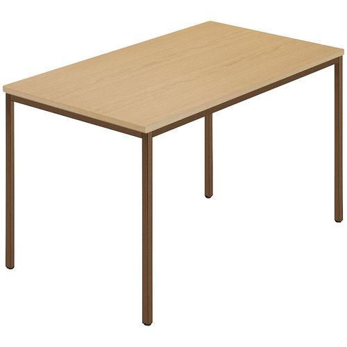 4250709201314 - Rechtecktisch Vierkantrohr beschichtet BxT 1200 x 800 mm Buche natur   braun