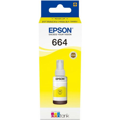 8715946541006 - 664 Original Tintenbehälter Gelb für EcoTank 70ml 7500 Seiten T6644 (C13T664440) - Epson