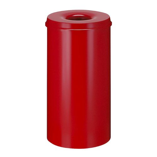 8713631001965 - Abfallsammler für den Innenbereich Volumen 50 l selbstlöschender Deckel Ø 335 x H 625 mm Stahl pulverbeschichtet rot rot