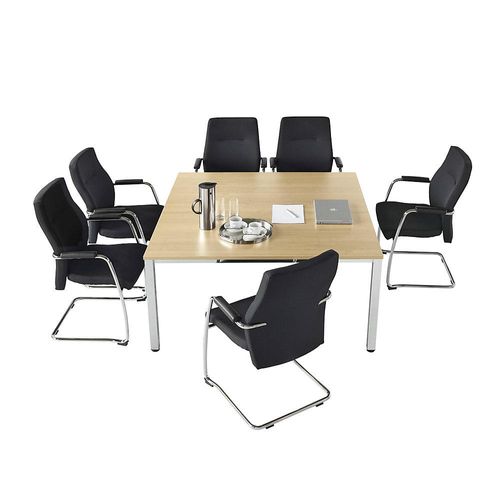 4045513005056 - Konferenztisch quadratisch HxBxT 720 x 1400 x 1400 mm Ahorn-Dekor 4045513005056 - Konferenztisch quadratisch HxBxT 720 x 1400 x 1400 mm Ahorn-Dekor